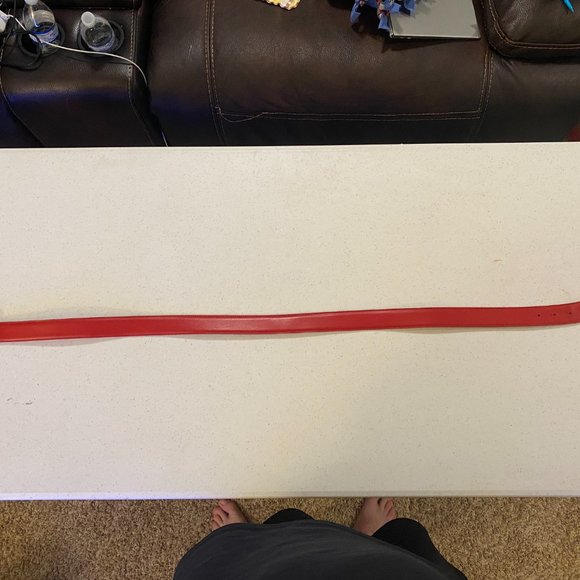 Versace Red Leather Vitello Belt Good Medallion Buckle authentic 100cm - Picture 2 of 5